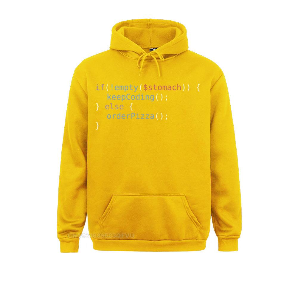 Yellow Hungry Coder Hoodie