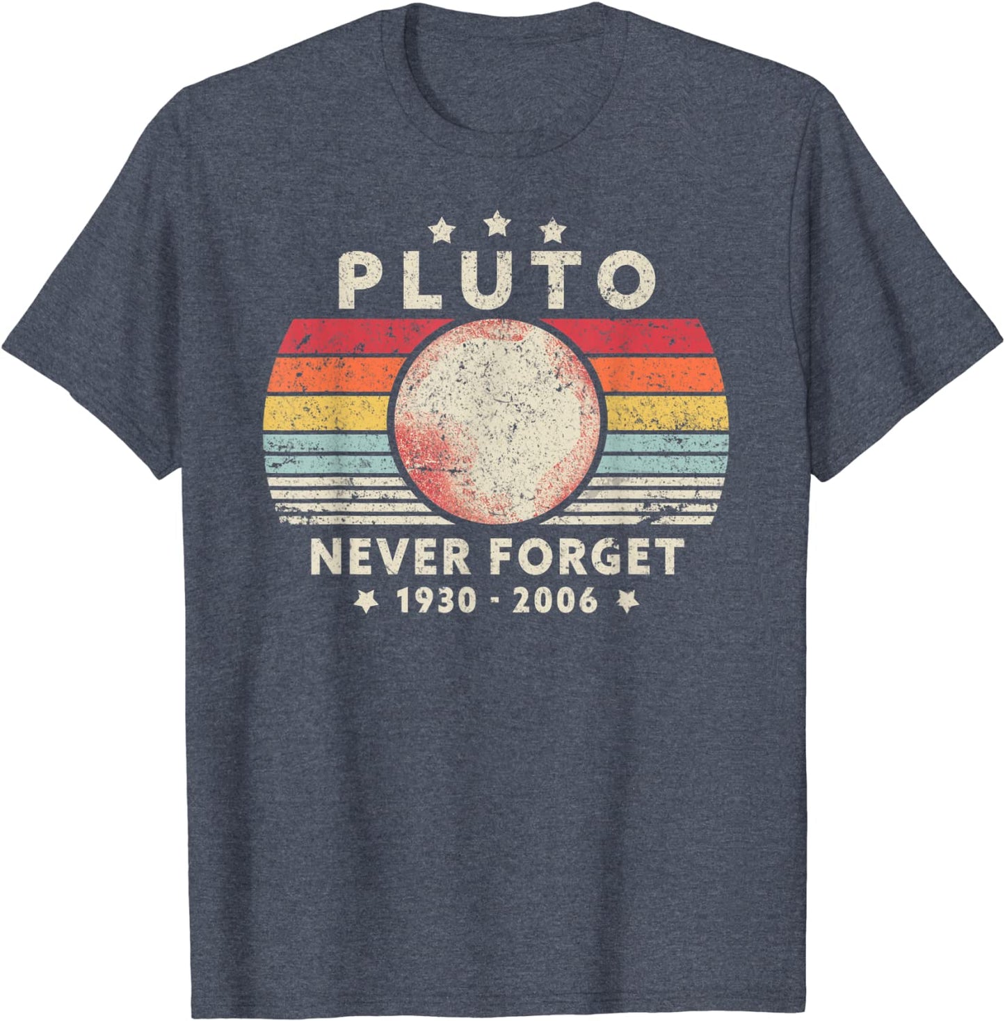 Grey "Pluto. Never Forget" T-Shirt