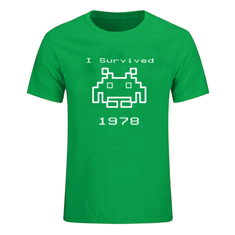 Green Space Invaders T-Shirt