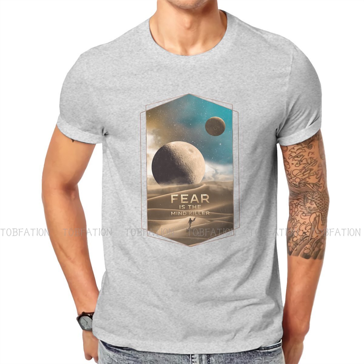 Light Grey Moons of Arrakis Dune T-Shirt