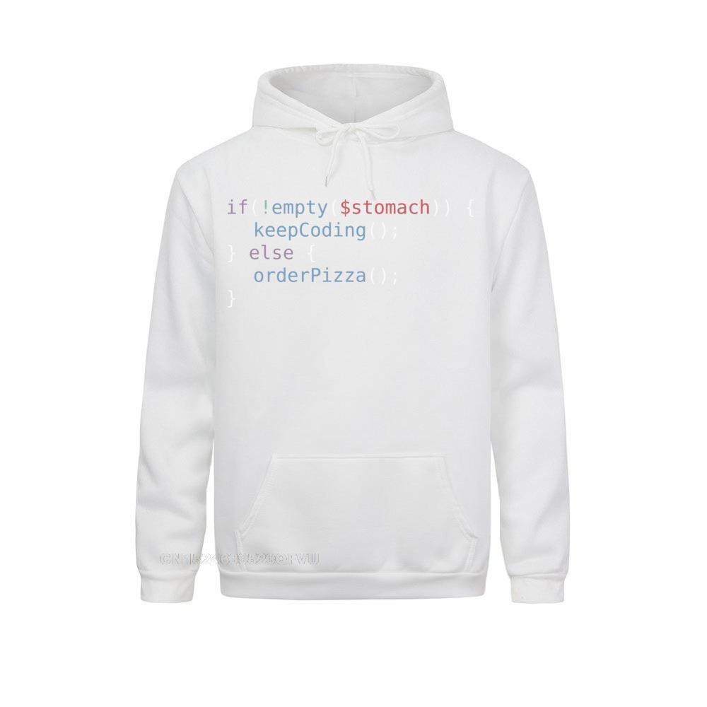 White Hungry Coder Hoodie