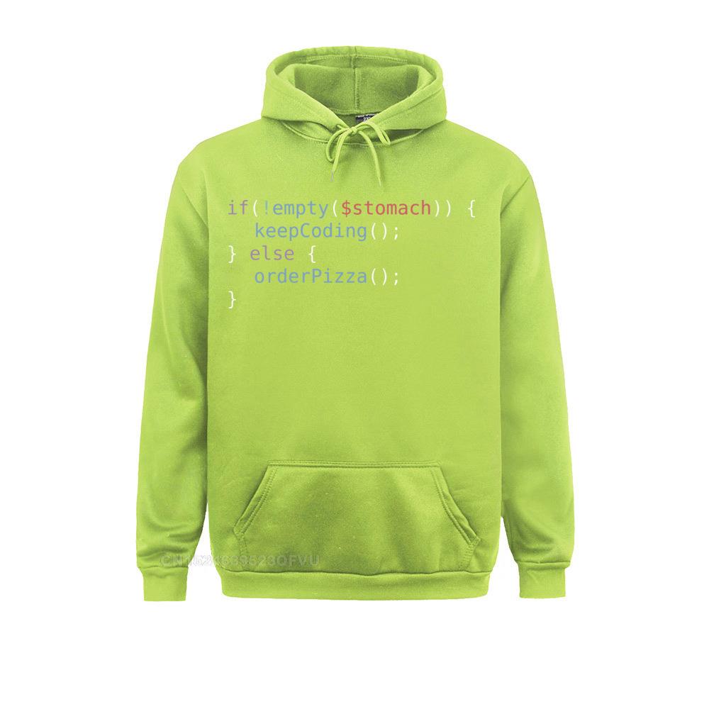 Light Green Hungry Coder Hoodie