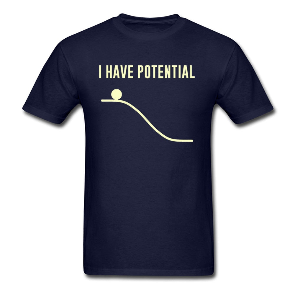 Black "I Have Potential" Physics T-Shirt