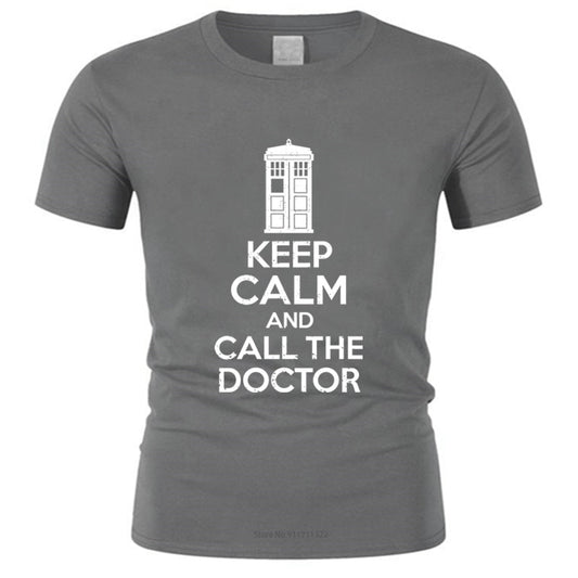 Grey "Keep Calm and Call the Doctor" T-Shirt