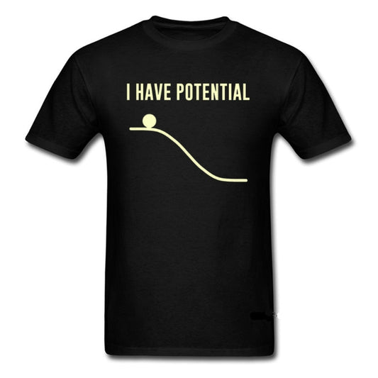 Black "I Have Potential" Physics T-Shirt