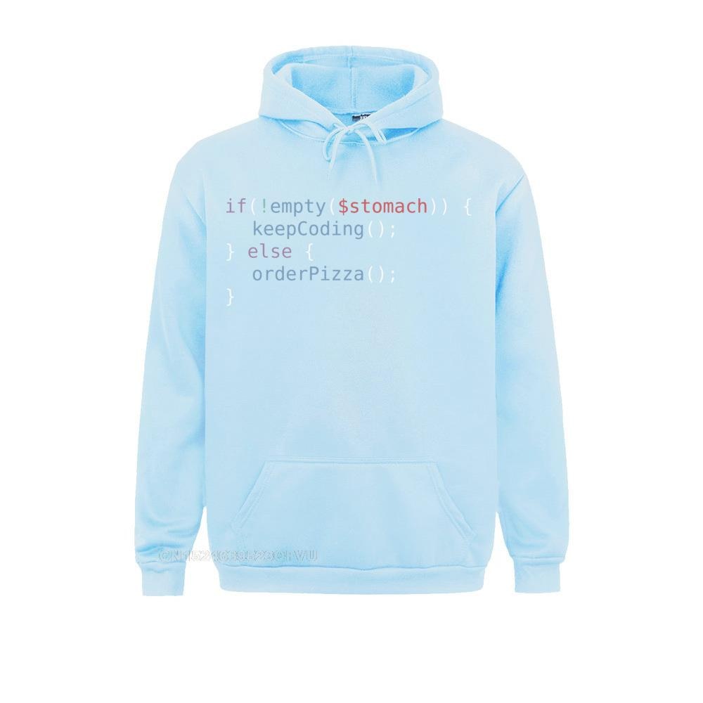 Light Blue Hungry Coder Hoodie
