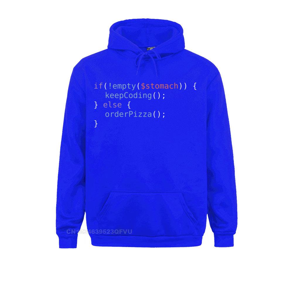 Blue Hungry Coder Hoodie