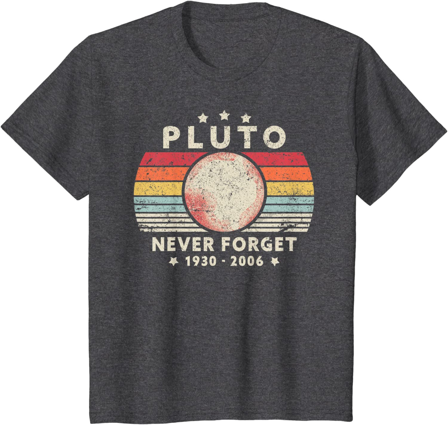 Dark Grey "Pluto. Never Forget" T-Shirt