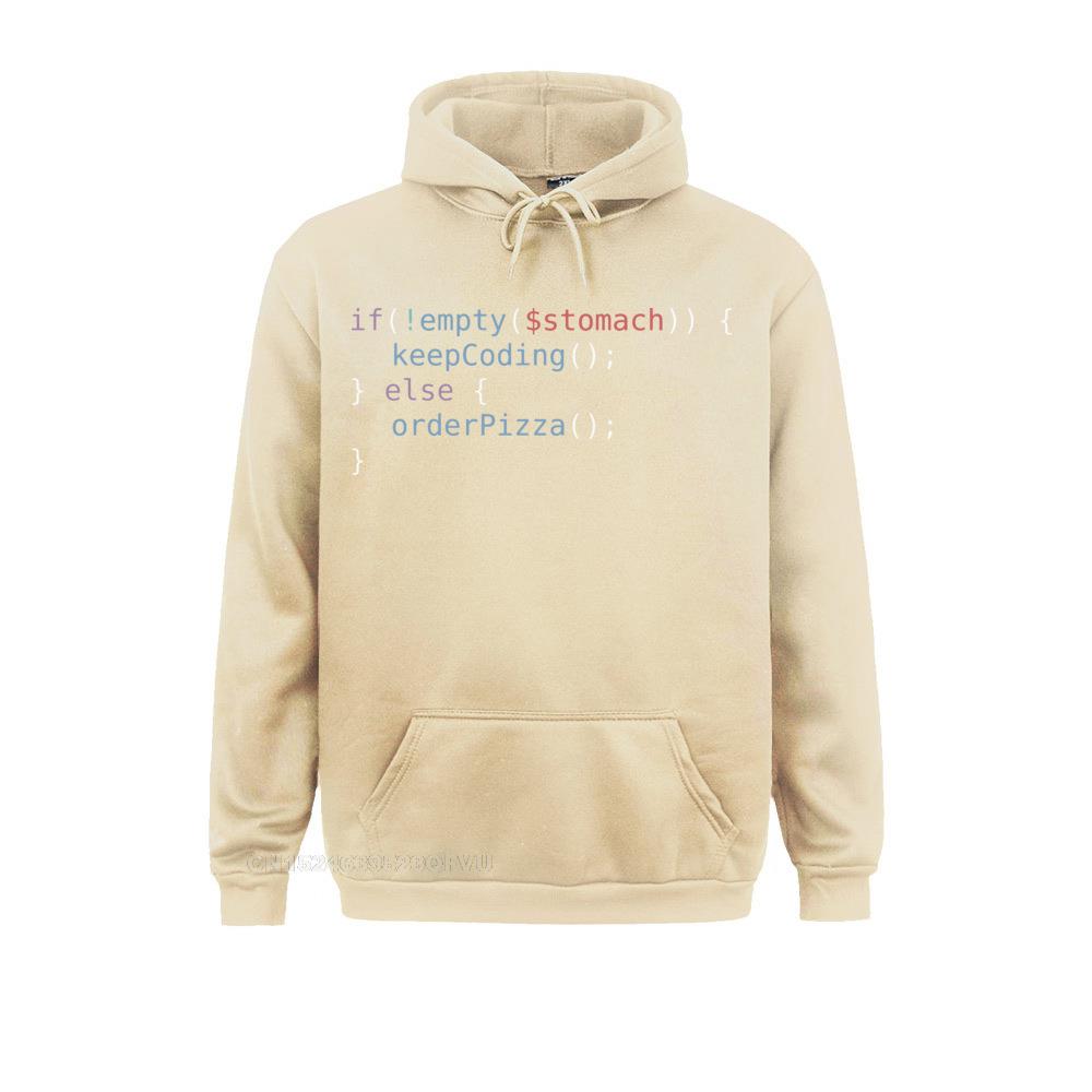 Khaki Hungry Coder Hoodie