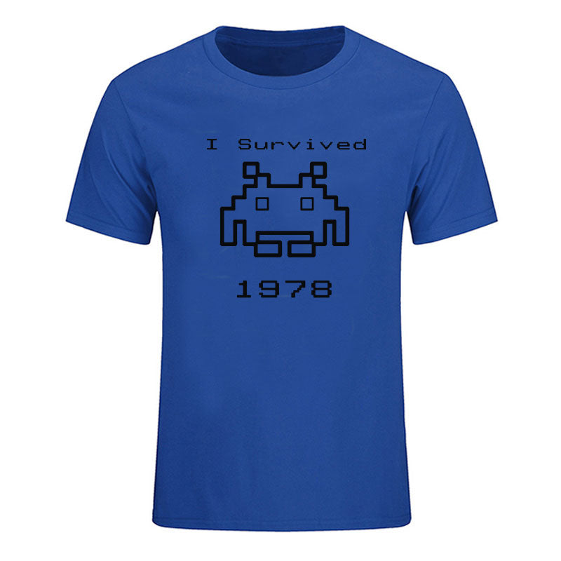 Blue Space Invaders T-Shirt
