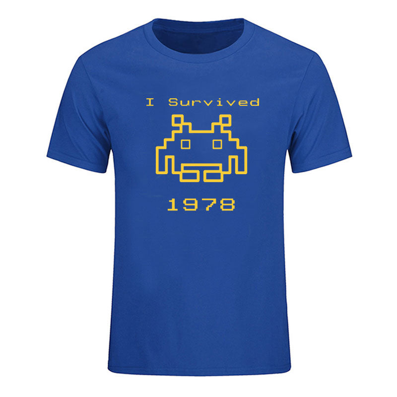 Blue Space Invaders T-Shirt