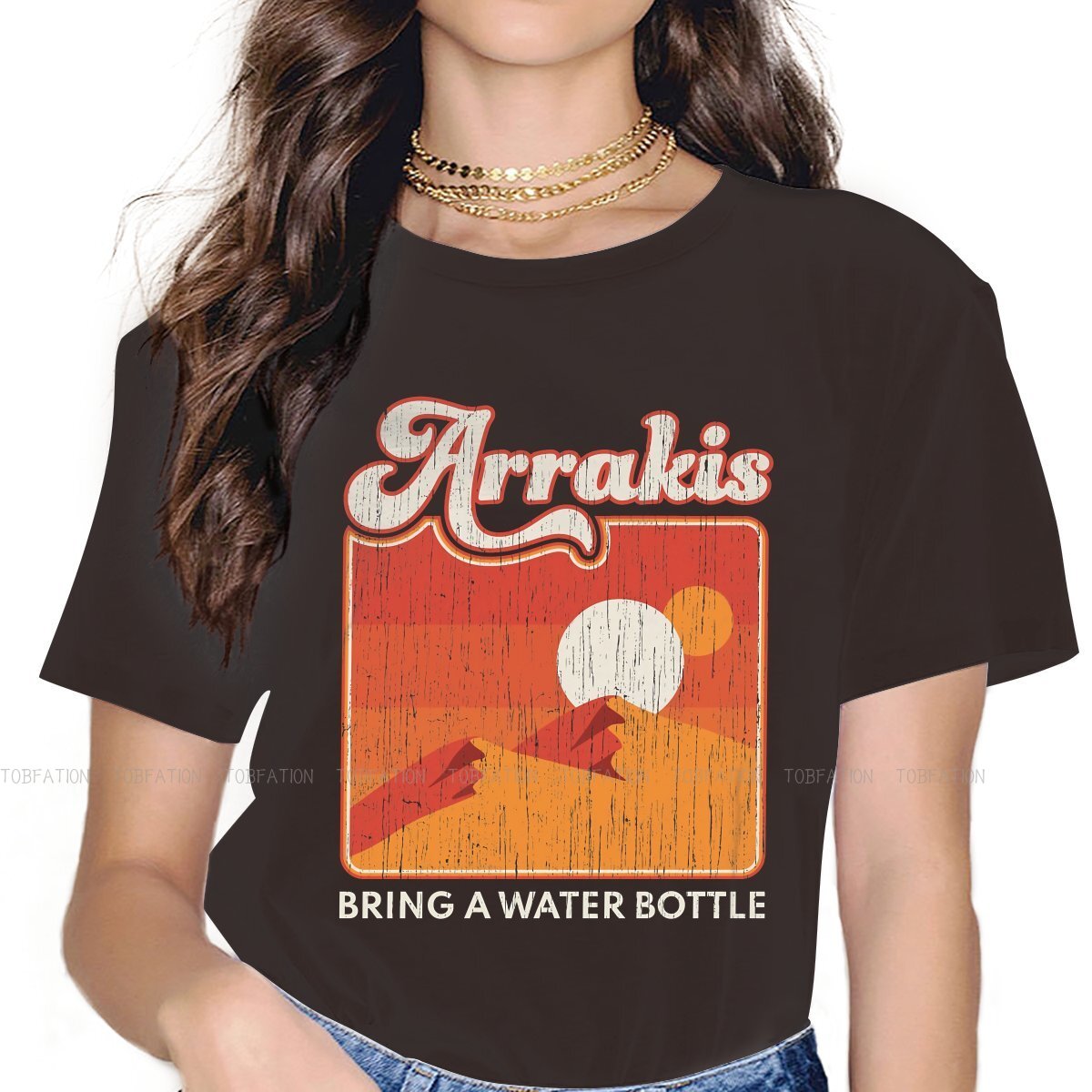 Black Arrakis Desert Dune T-Shirt