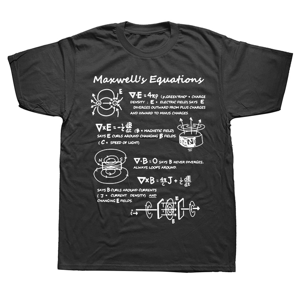 Black Maxwell's Equation T-Shirt