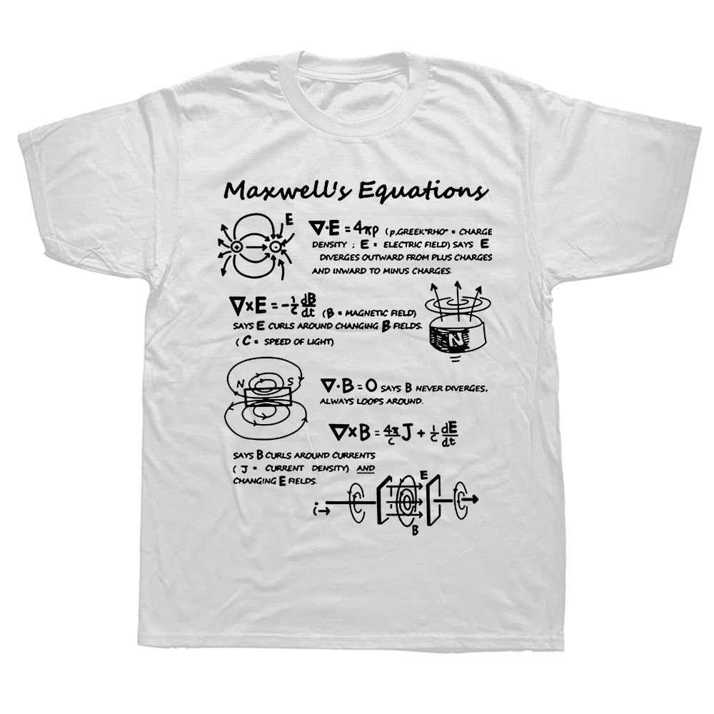 White Maxwell's Equation T-Shirt