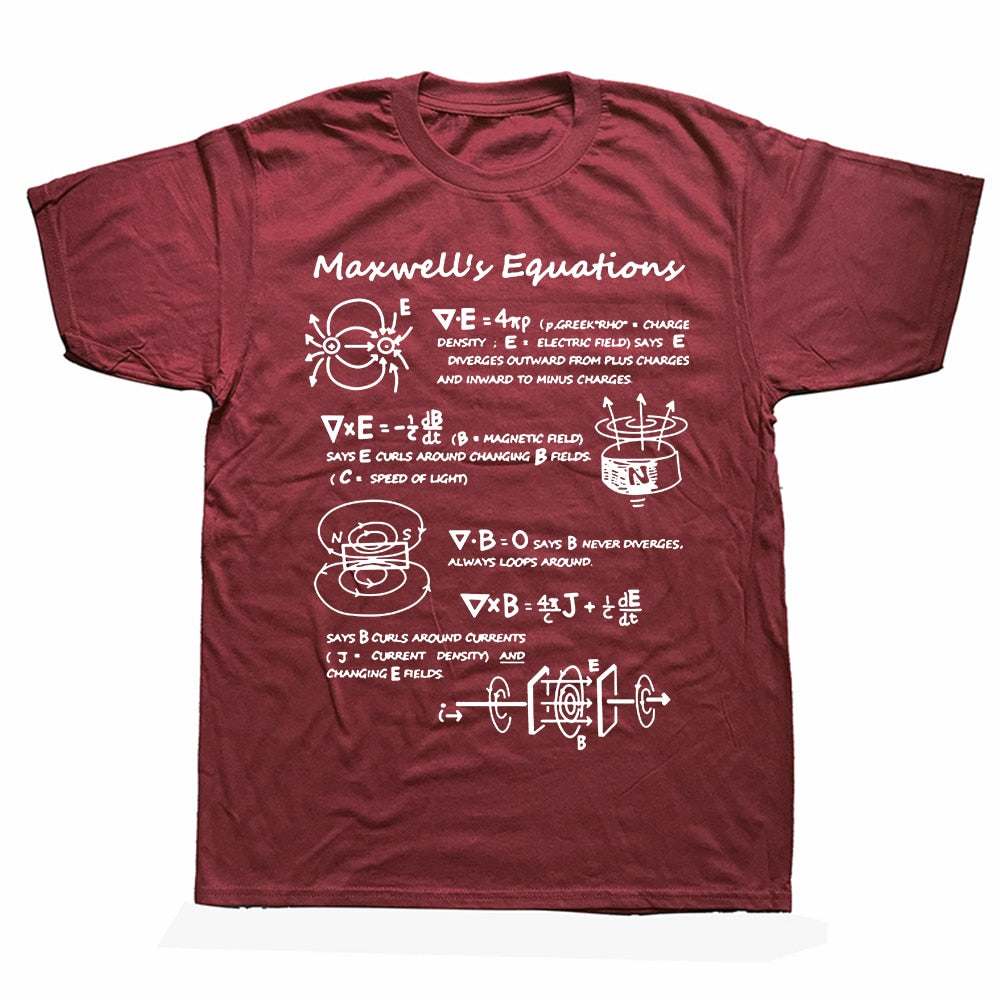 Dark Red Maxwell's Equation T-Shirt