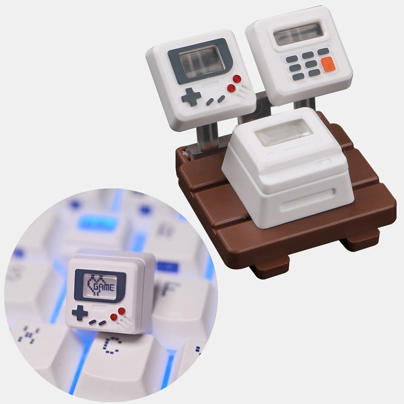 White Retro Game Boy Keyboard Keycap