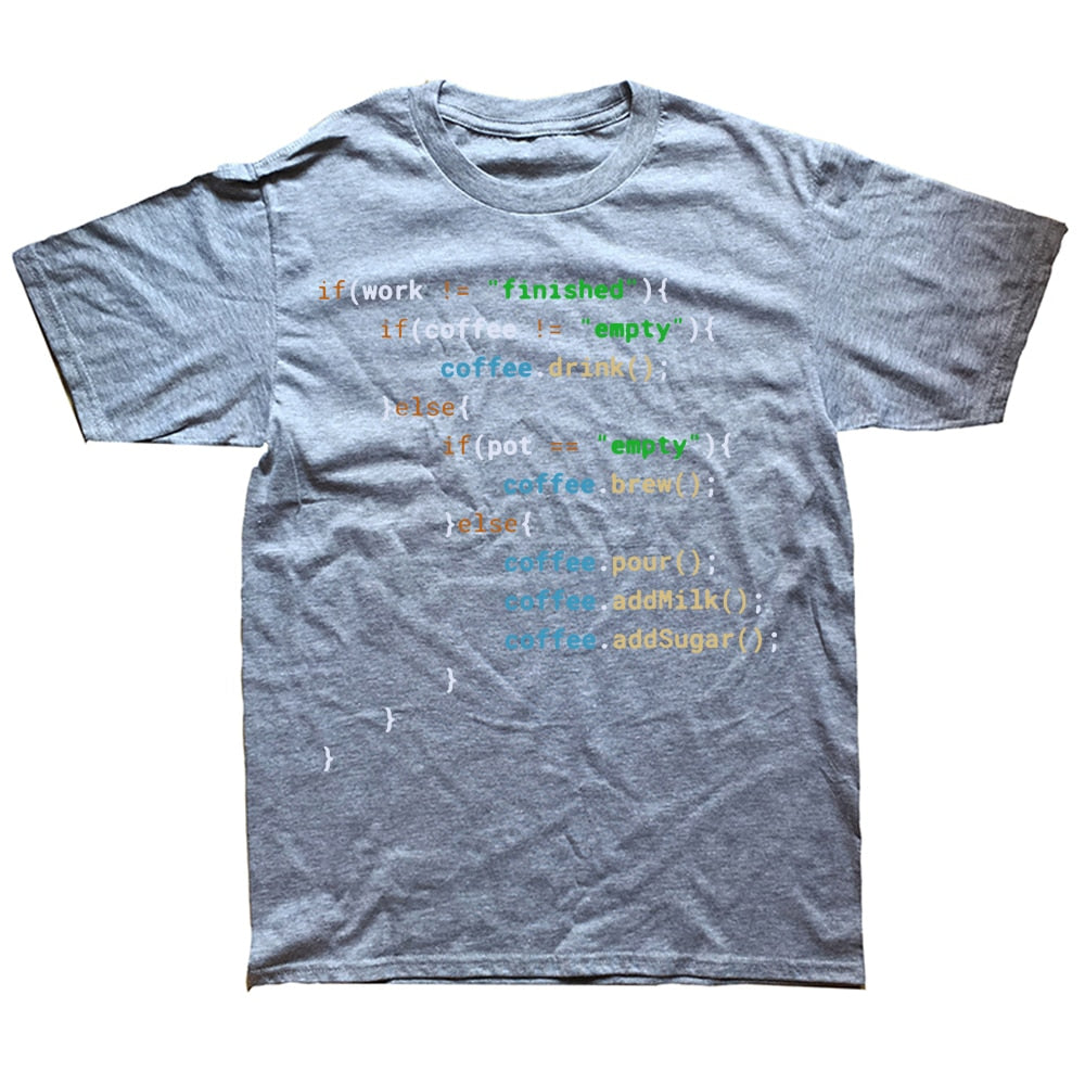 Grey Coffee Code T-Shirt