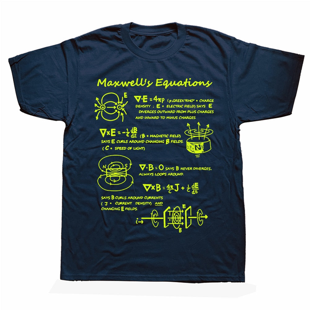 Dark Blue Maxwell's Equation T-Shirt