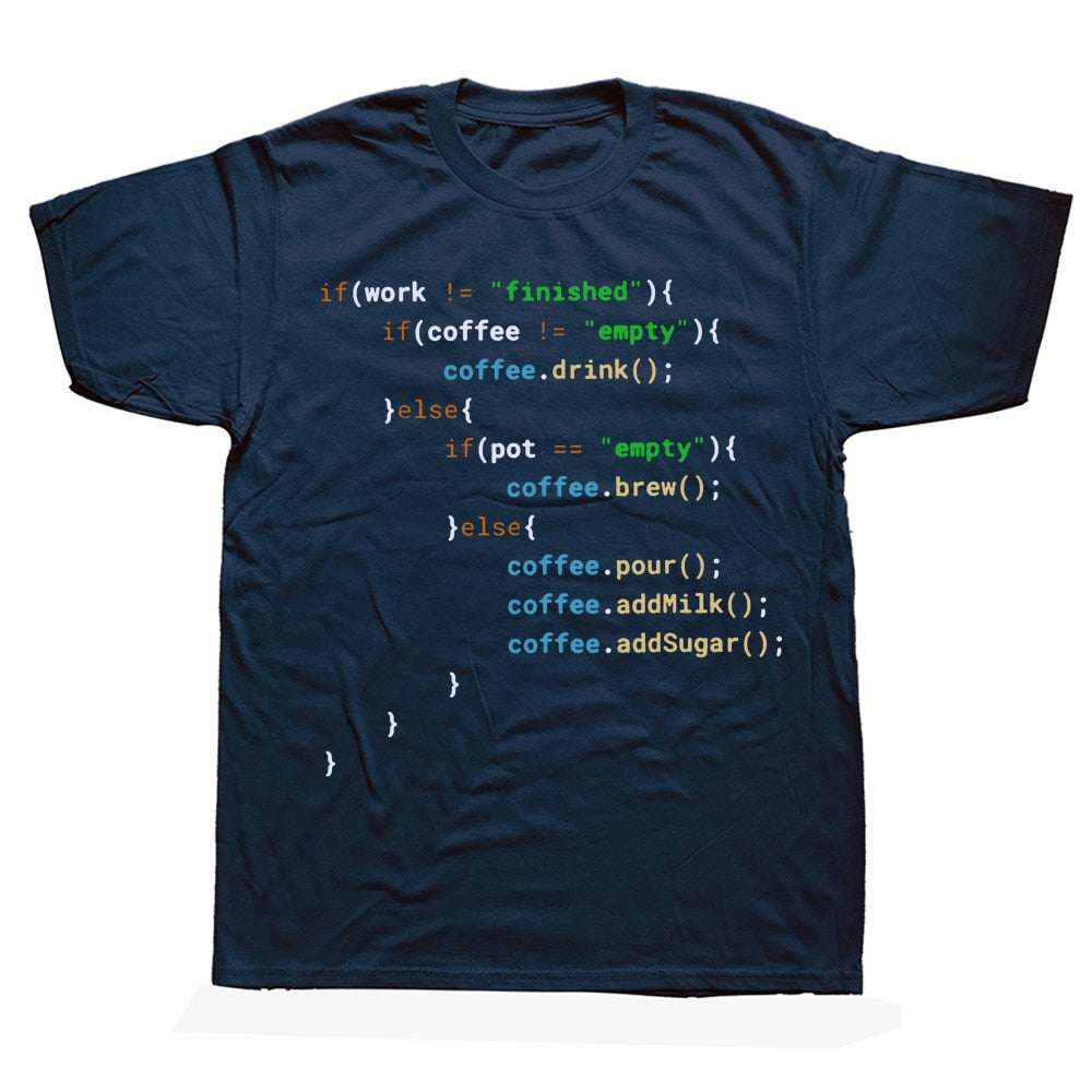 Dark Blue Coffee Code T-Shirt