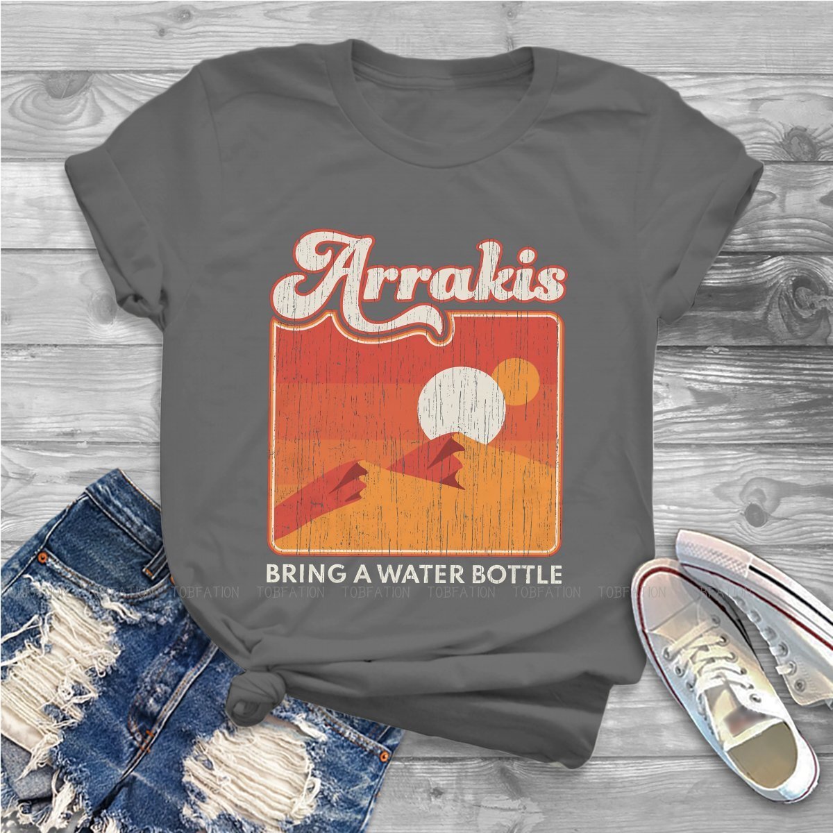 Dark Grey Arrakis Desert Dune T-Shirt