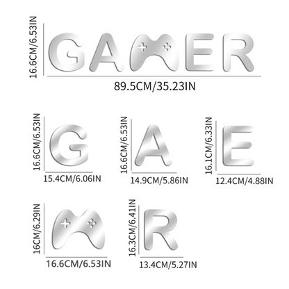 Acrylic Mirror Gamer Wall Decal