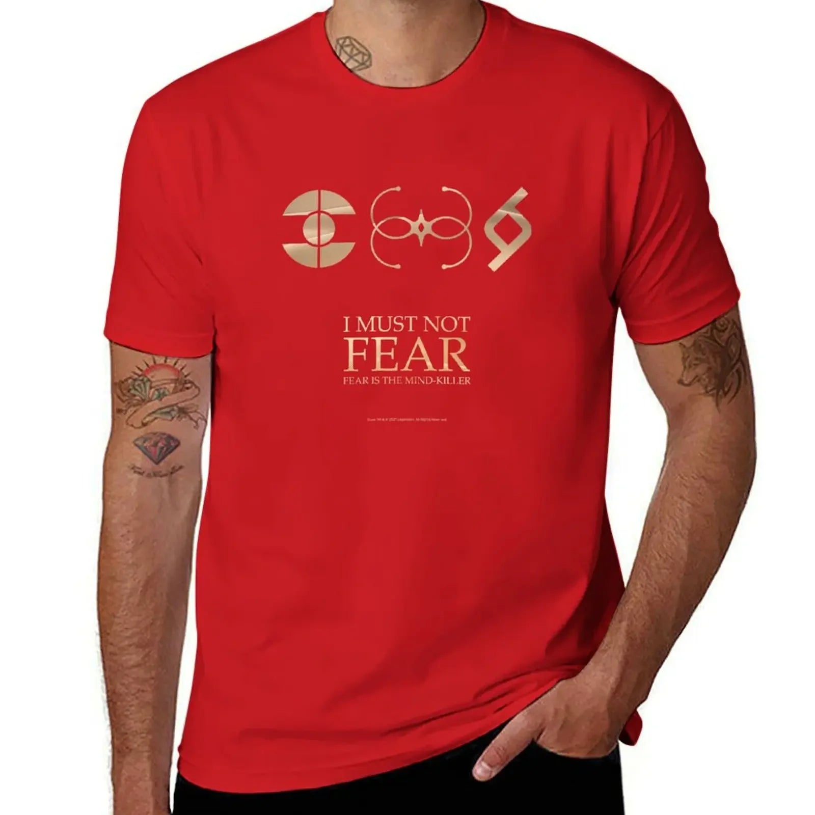 Red Mentat, Bene Gesserit and Fremen Crests T-Shirt
