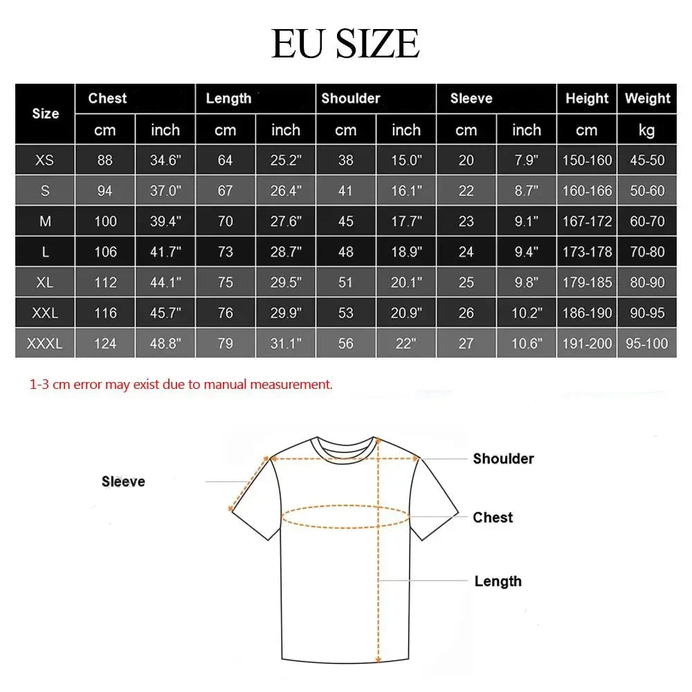 Muad'Dib T-Shirt Size Chart