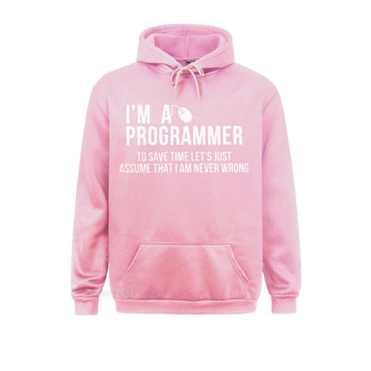 Pink "I'm a Programmer" Hoodie