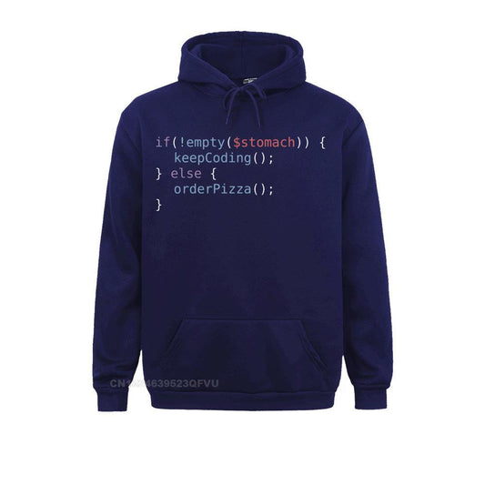 Dark Blue Hungry Coder Hoodie