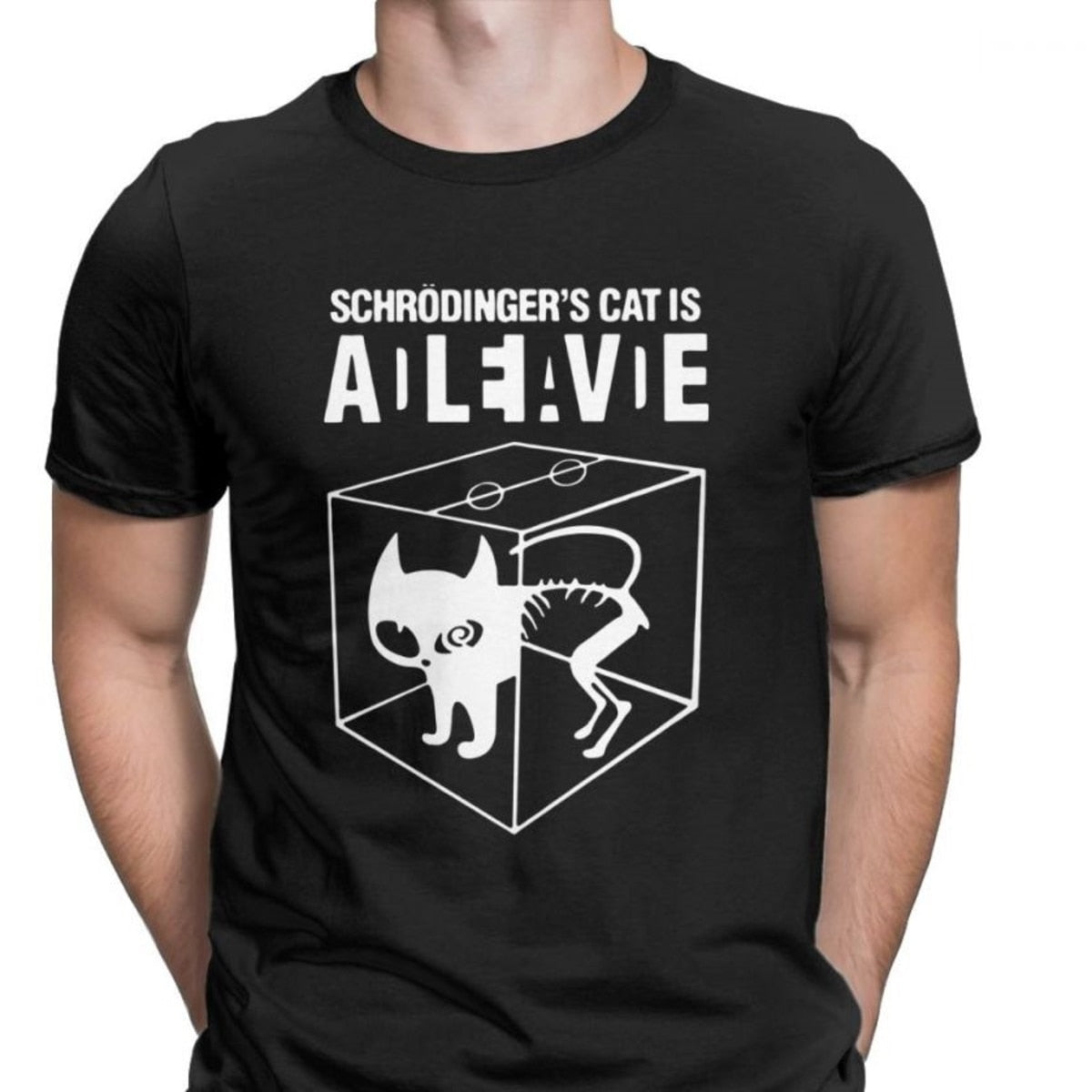 Black Schrödinger's Cat T-Shirt