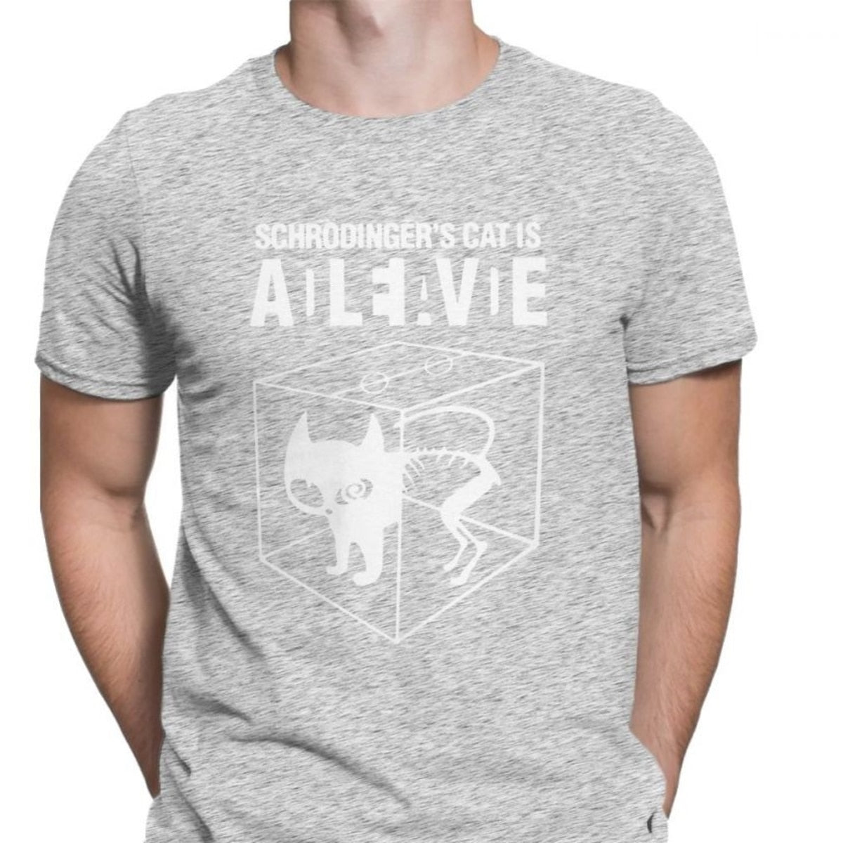 Light Grey Schrödinger's Cat T-Shirt