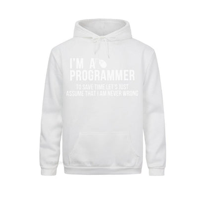 White "I'm a Programmer" Hoodie