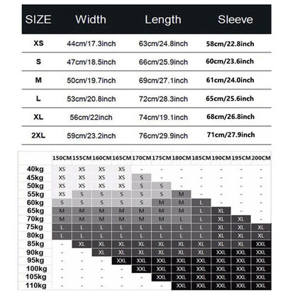 Coffee Code T-Shirt Size Chart