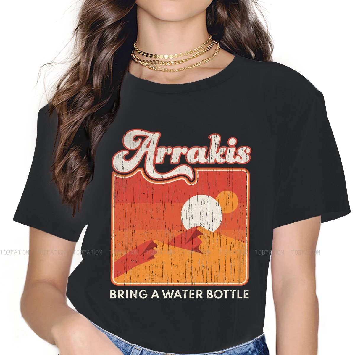 Black Arrakis Desert Dune T-Shirt