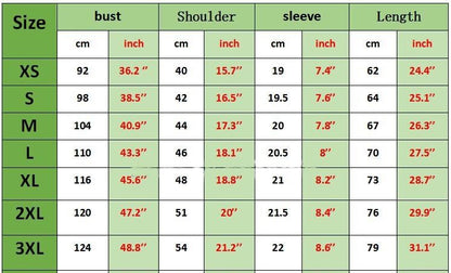 Time-Traveling Delorean T-Shirt Size Chart