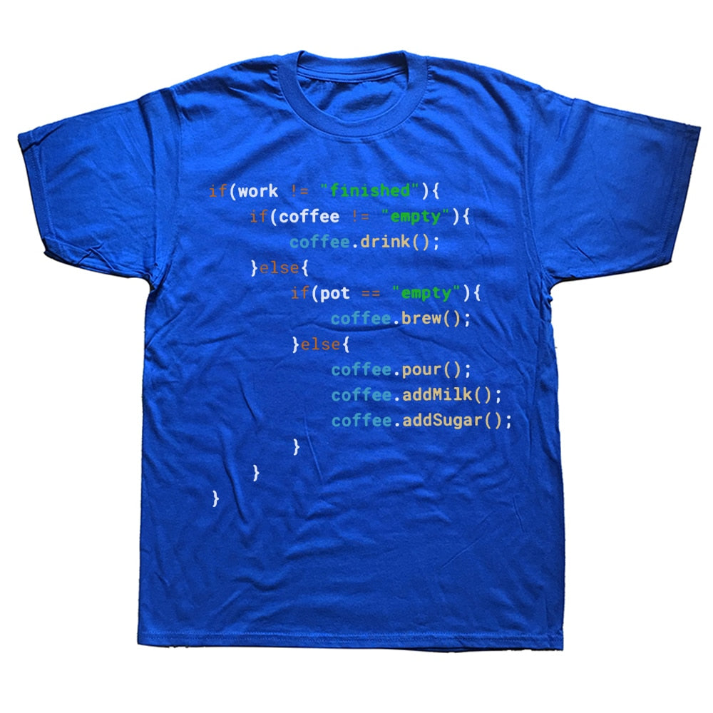 Blue Coffee Code T-Shirt