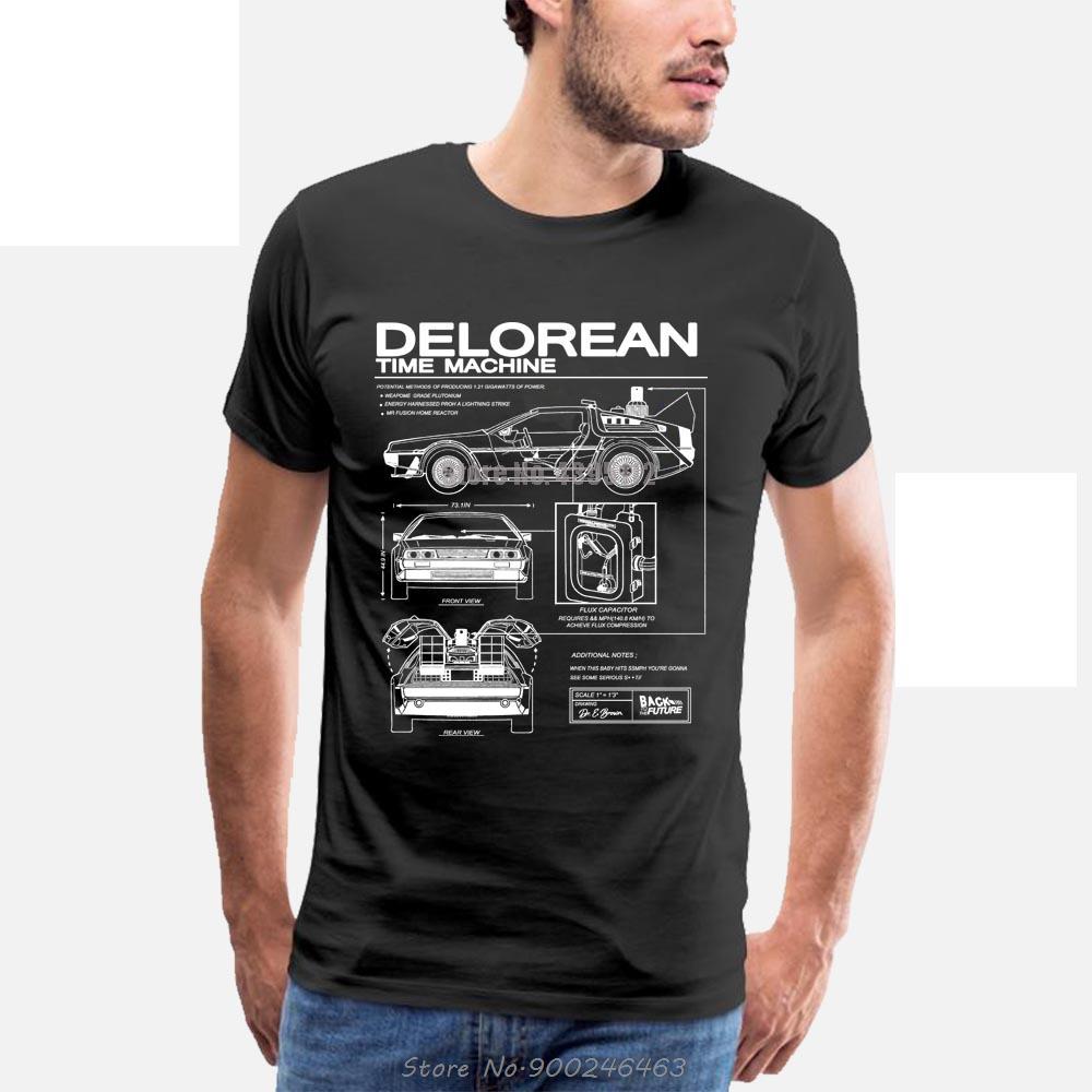 Black Time-Traveling Delorean T-Shirt